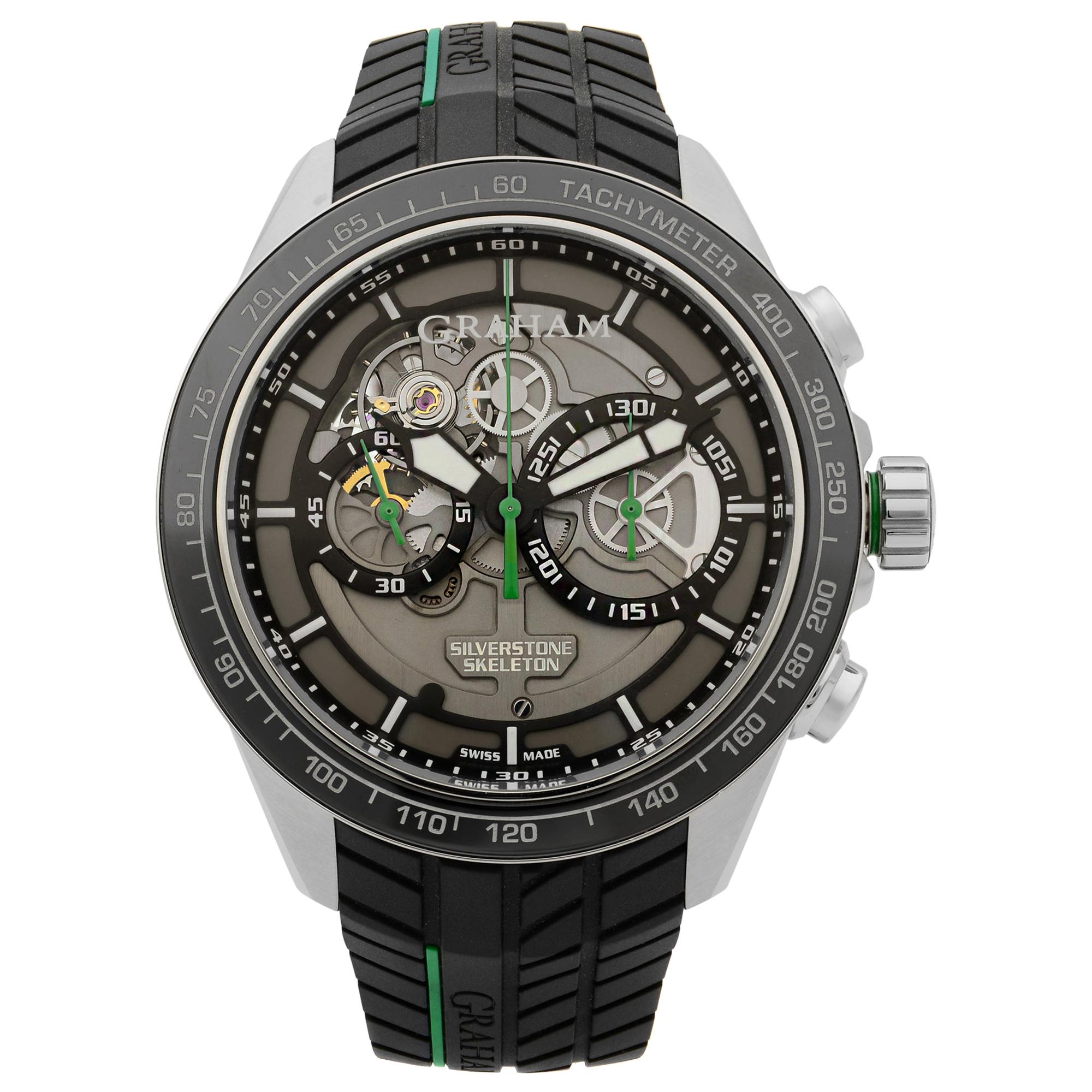 Graham Silverstone RS Skeleton Steel Grey Dial Men's Watch 2STAC2.B01A.K90F