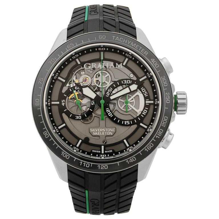 Graham Silverstone RS Skeleton Steel Grey Dial Men's Watch 2STAC2.B01A ...