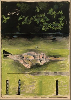 Vintage The Swimmer - 20th Century, Gouache on paper by Graham Sutherland