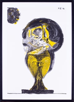 1971 Graham Sutherland Lithographie, datiert, signiert, beschriftet, Künstlerabzug