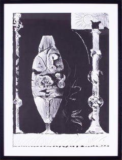 1979 Graham Sutherland Lithographie, signiert "Stehende Formen", Auflage: 40