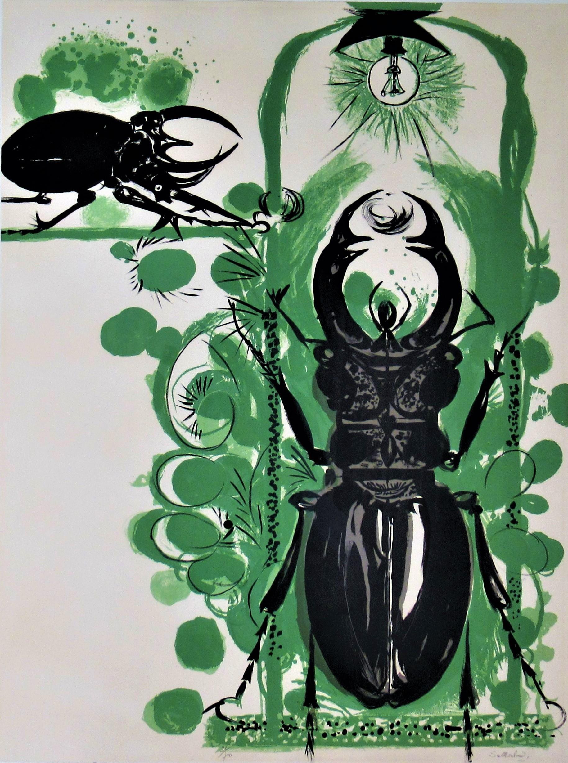 Beetles II (With Electric Lamp) - Print by Graham Sutherland