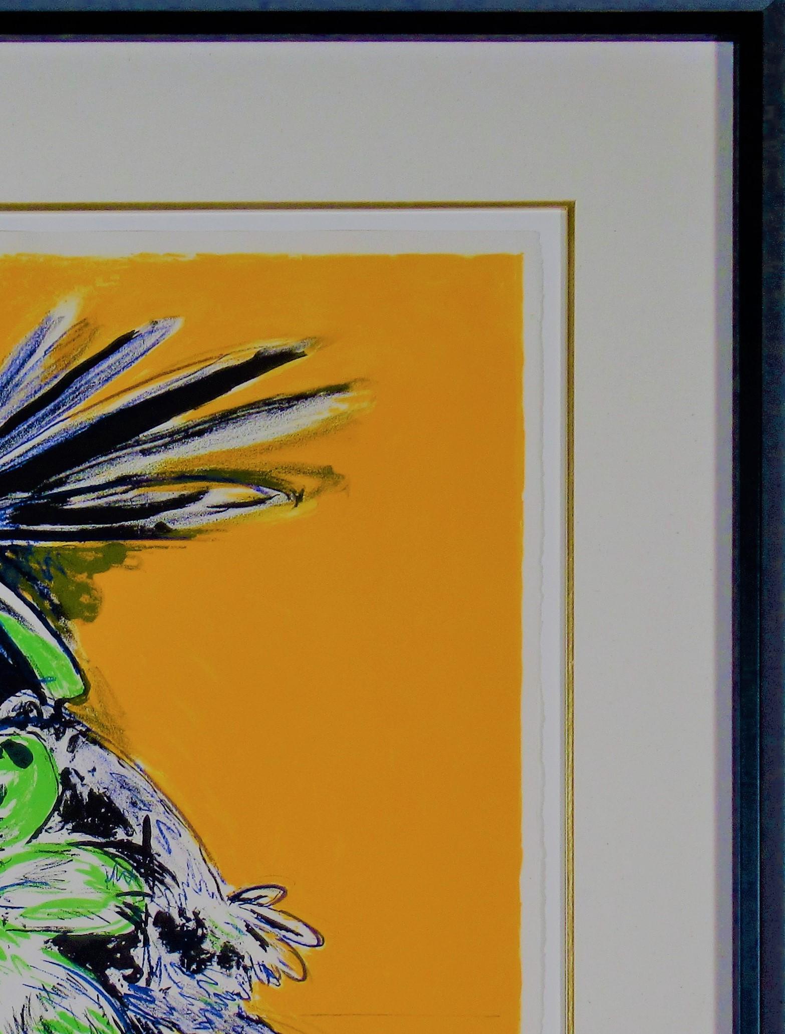 Oiseau sur le point de prendre son envol - Marron Animal Print par Graham Sutherland