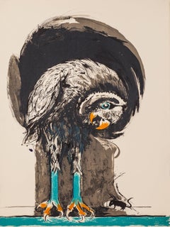 Vintage Bird with Mouse by Graham Sutherland