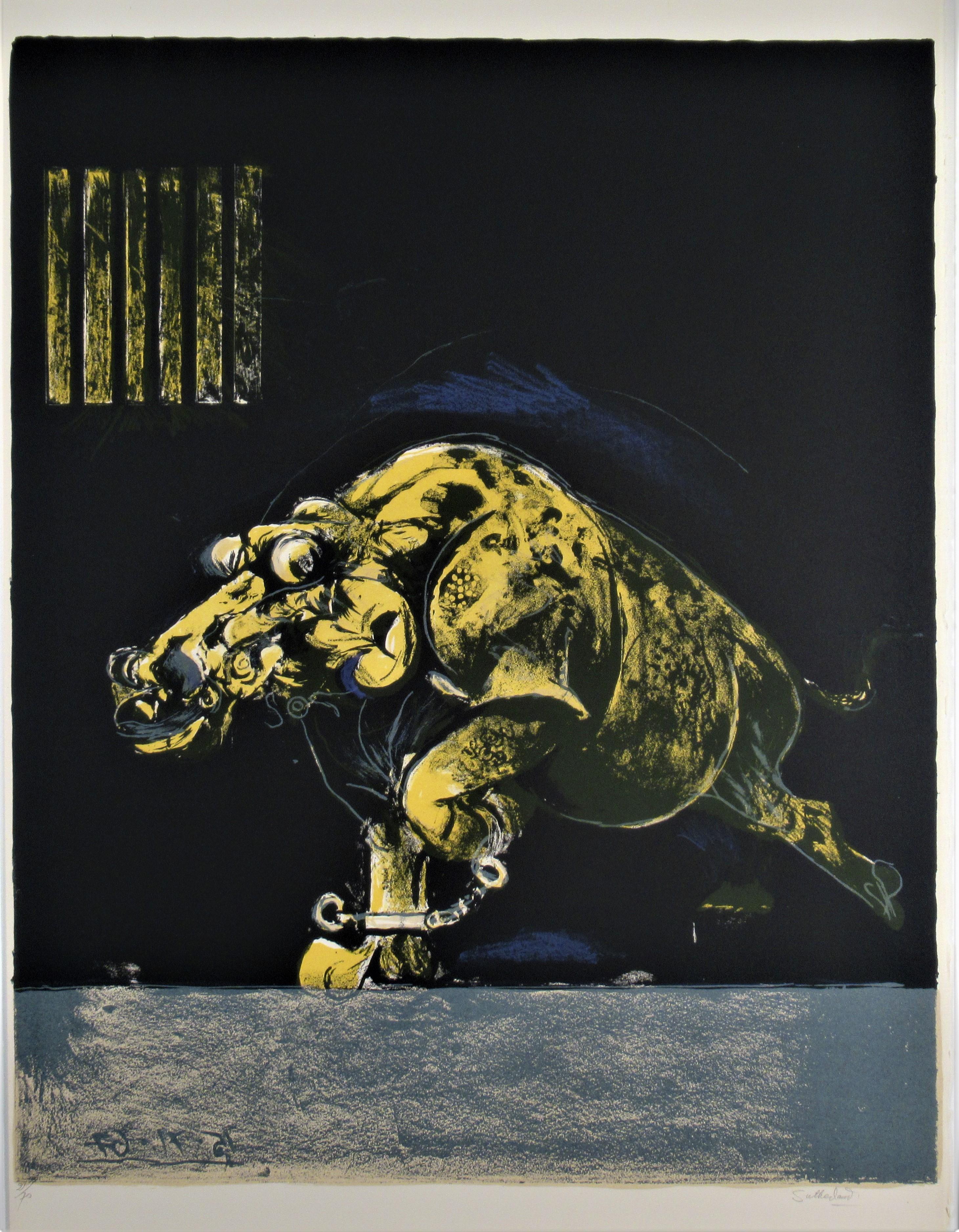 Animal Print Graham Sutherland - « Dark Beast » de la suite « Bestiary and some Correspondences » 