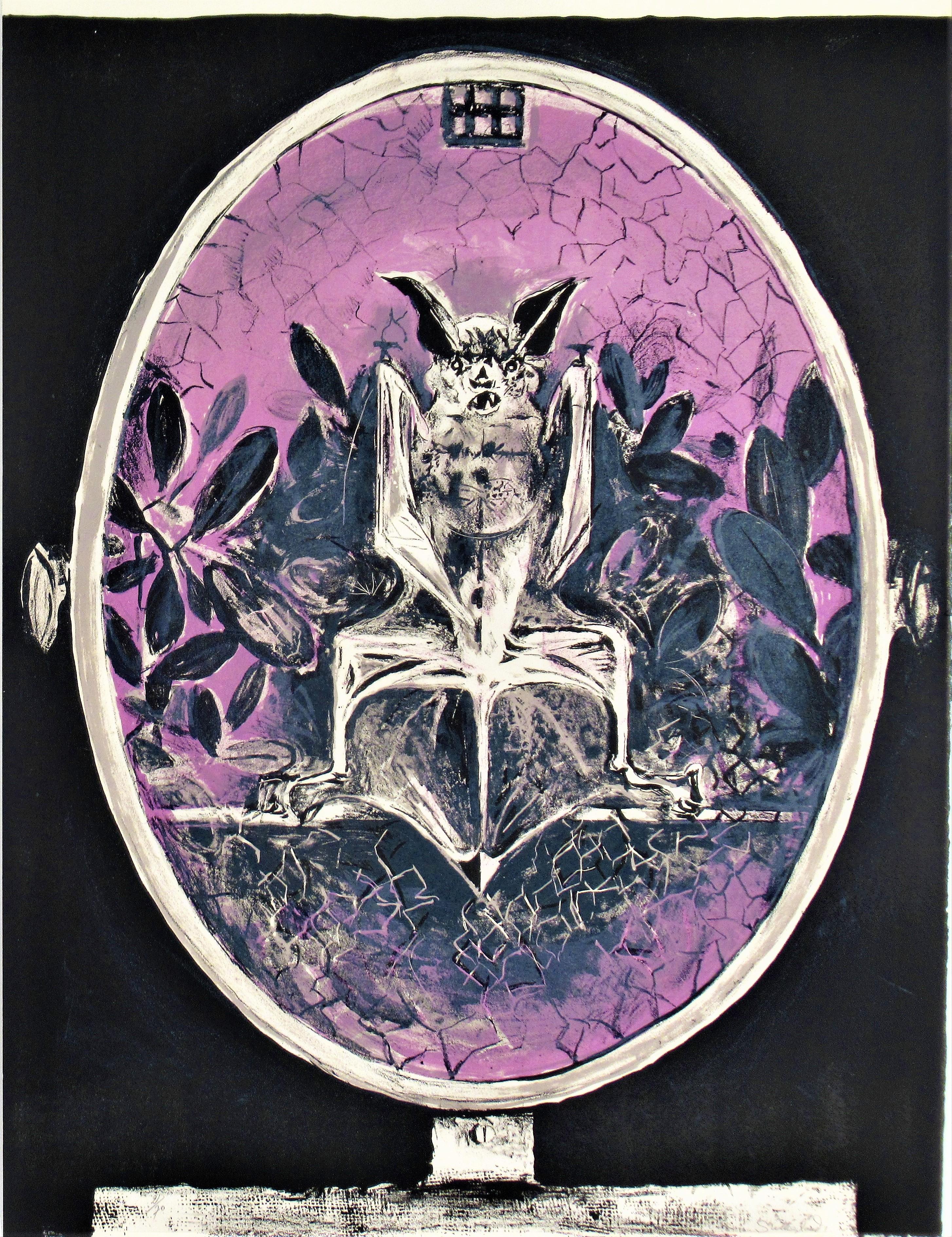 Graham Sutherland Animal Print - "Chauve-Souris in a Looking-Glass against a Window"