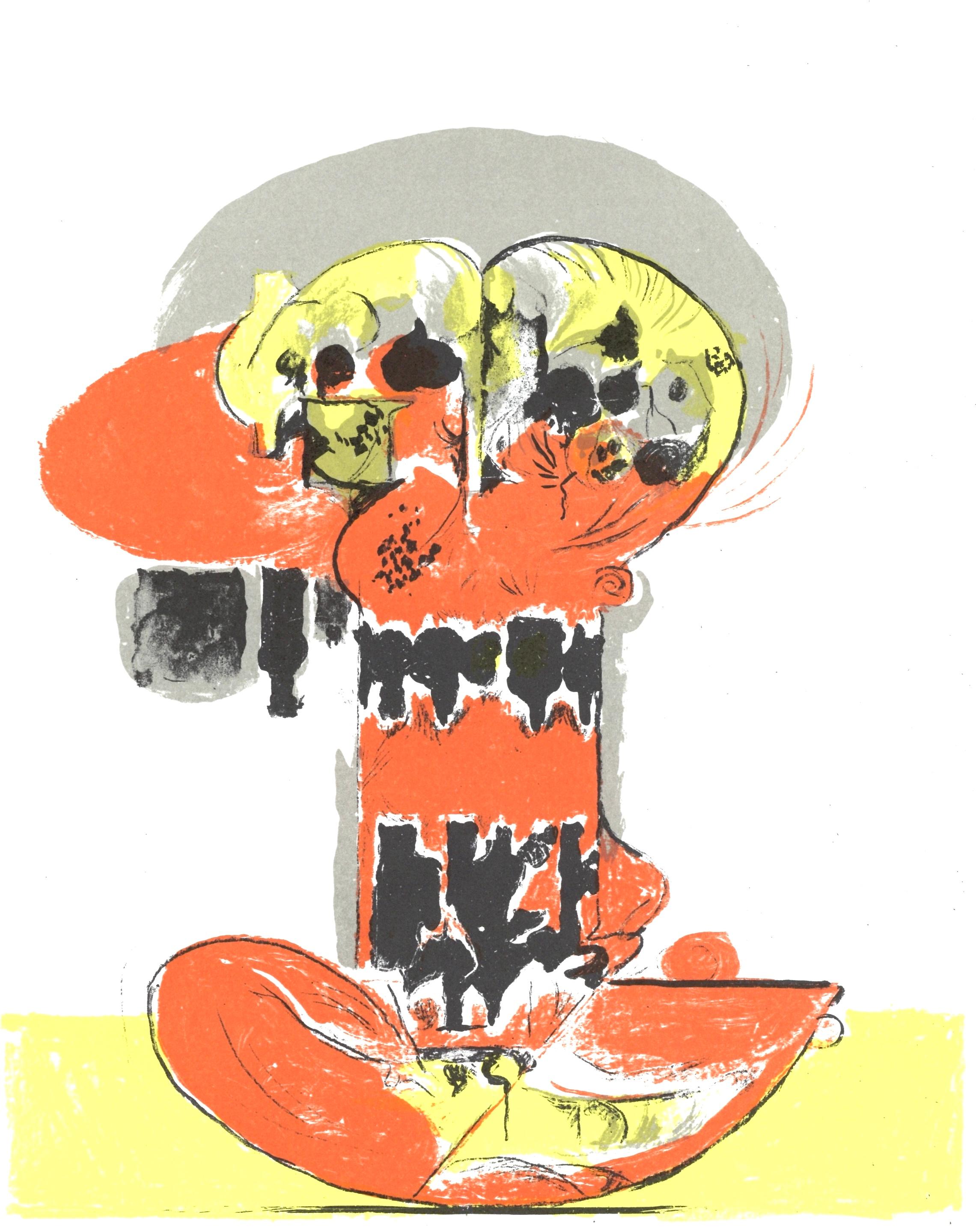 Abstract Print de Graham Sutherland - Composición, Société internationale d'art XXe siècle