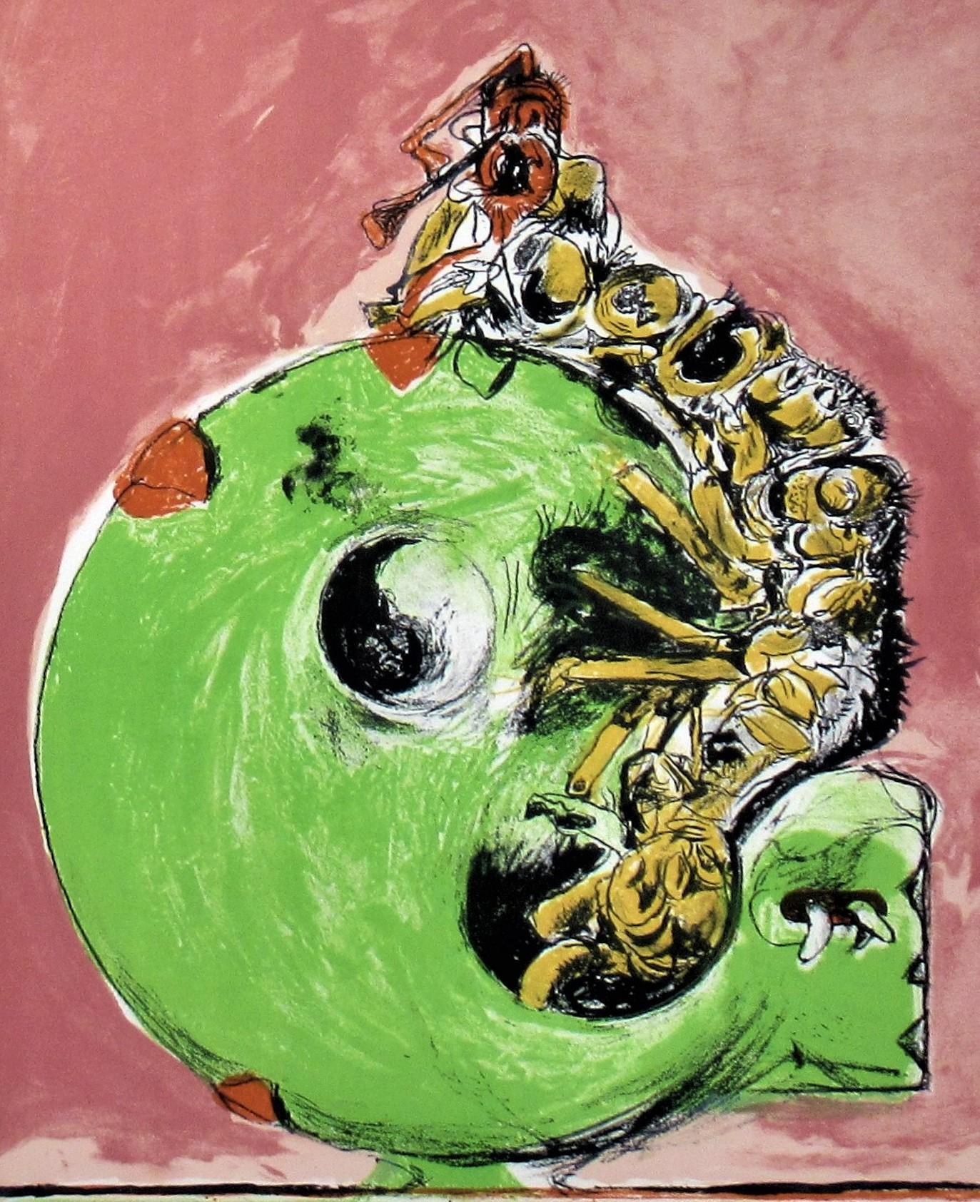 Emerging Insect - Surrealist Print by Graham Sutherland