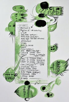 "Frontpiece to a Bestiary" From the suite "Bestiary and some Correspondences"