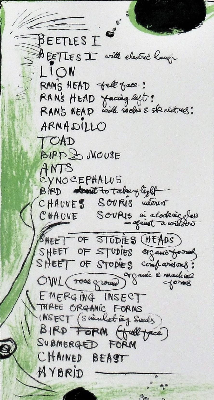 « Chef-d'œuvre à un bestiaire » De la suite « Bestiary and some Correspondences »  - Surréalisme Print par Graham Sutherland