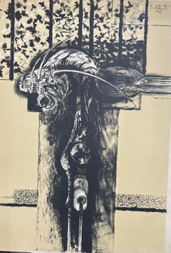 Graham Sutherland, " Forma predatoria ", litografia, firmata a mano