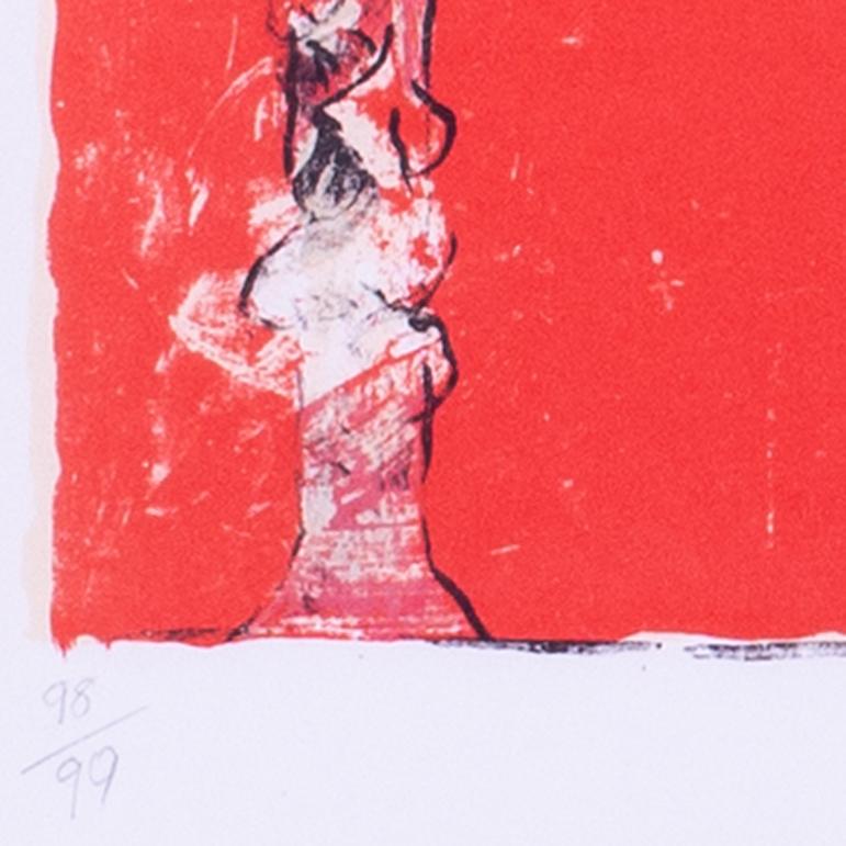 Graham Sutherland signed original lithograph 'Fossil with rock & flames' 1975 For Sale 2