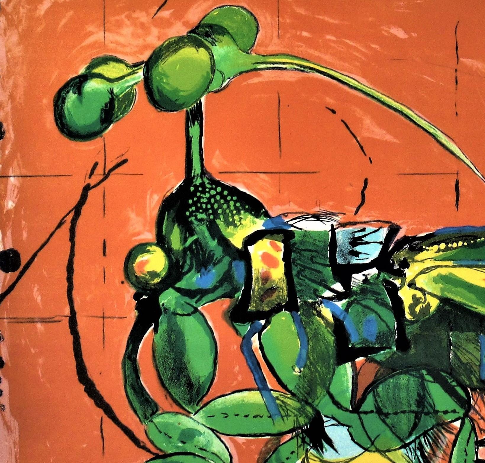 « Insect, Simulating Seeds » Importante lithographie couleur. - Beige Animal Print par Graham Sutherland