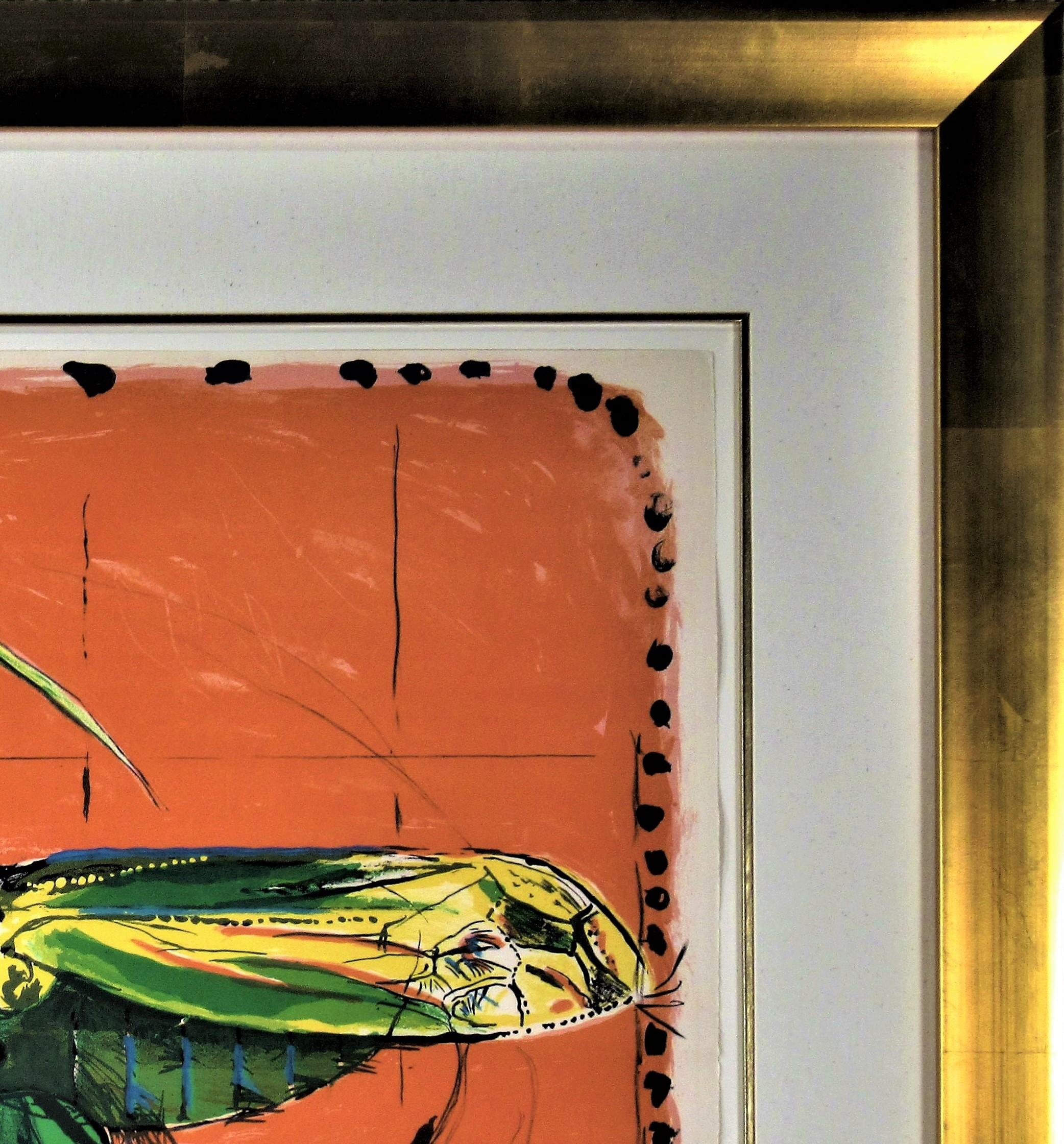 « Insect, Simulating Seeds » Importante lithographie couleur. en vente 2