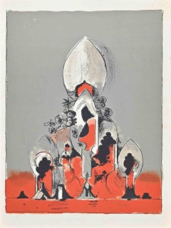 Vintage Mosque - Lithograph by Graham Sutherland - 1975