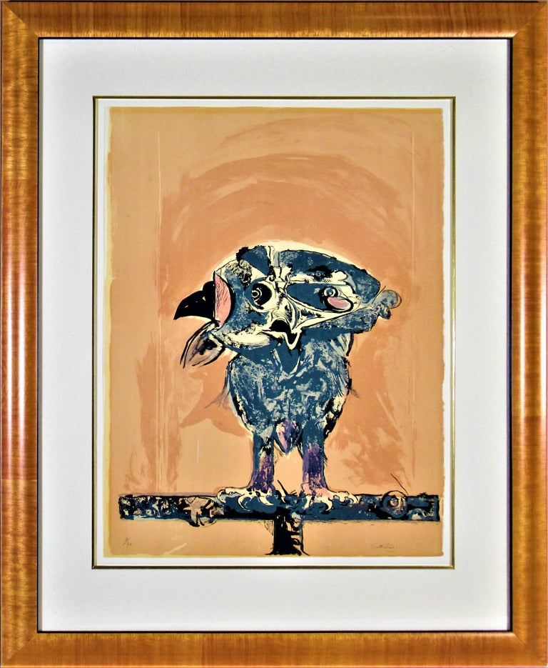 Graham Sutherland - Owl (Rose Ground) For Sale at 1stDibs