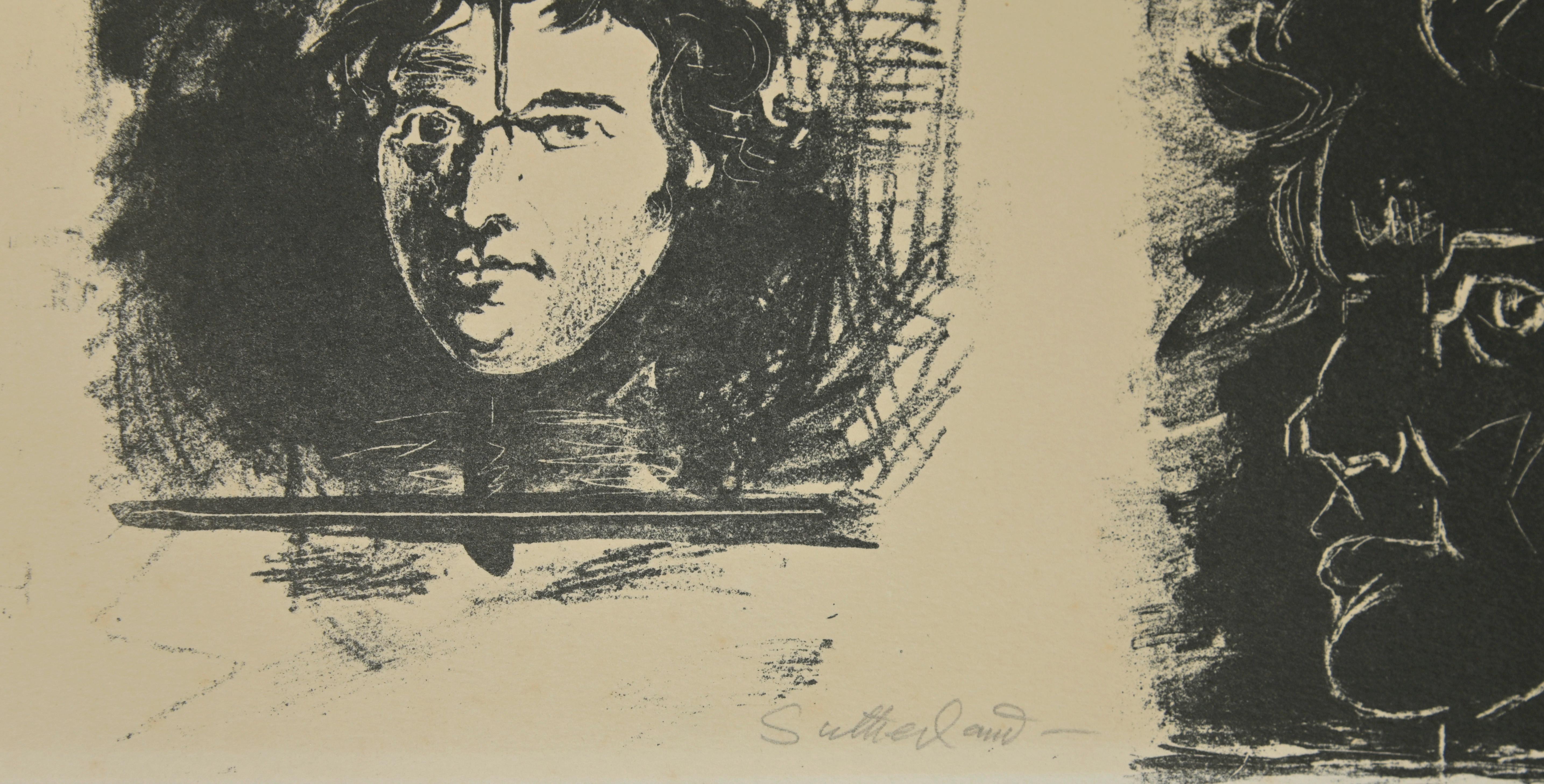 Portrait - Lithographie de Graham Sutherland - 1972 en vente 1