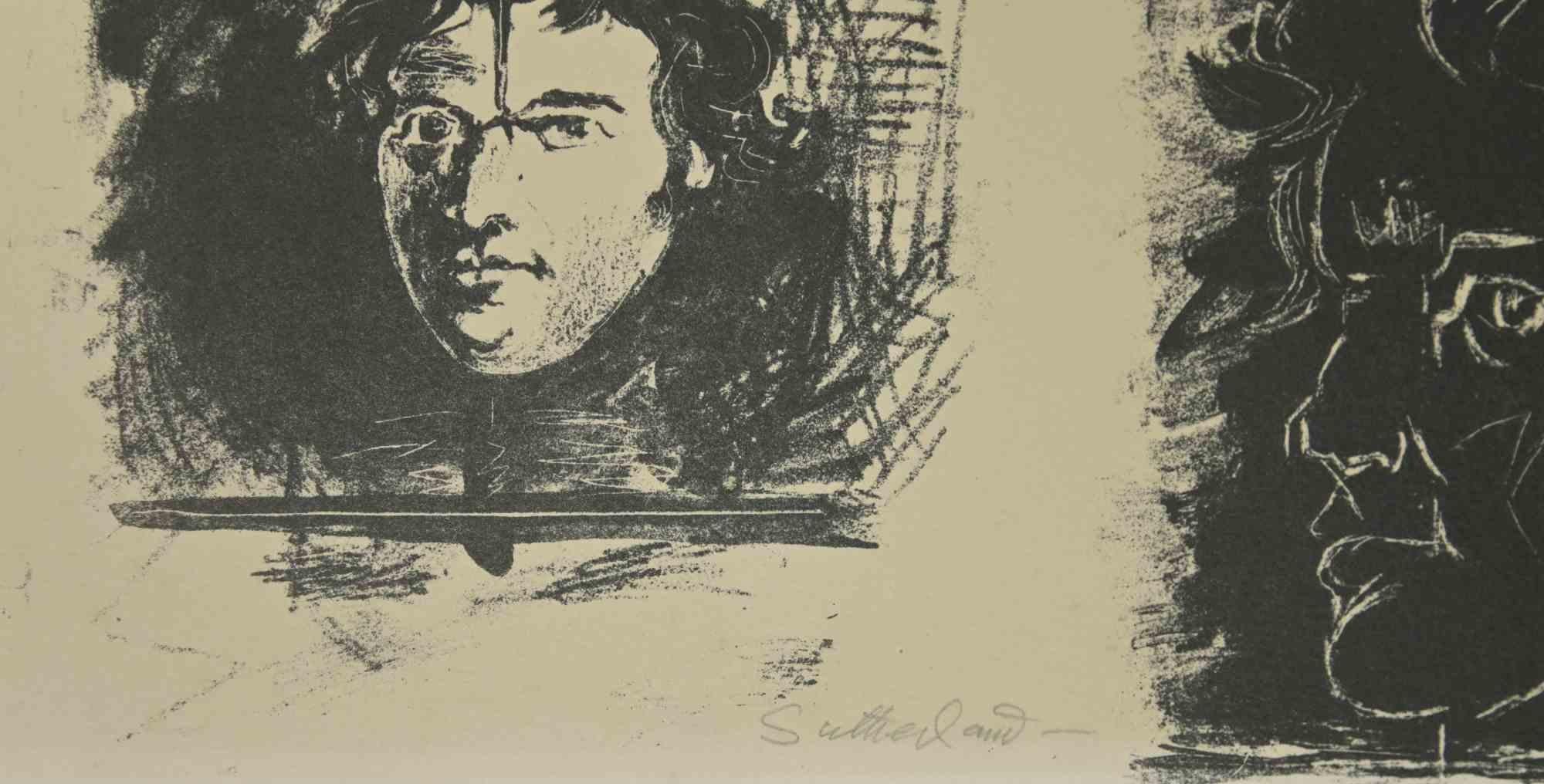Portrait of Aloys Senefelder  - Lithograph by Graham Sutherland - 1971 For Sale 1