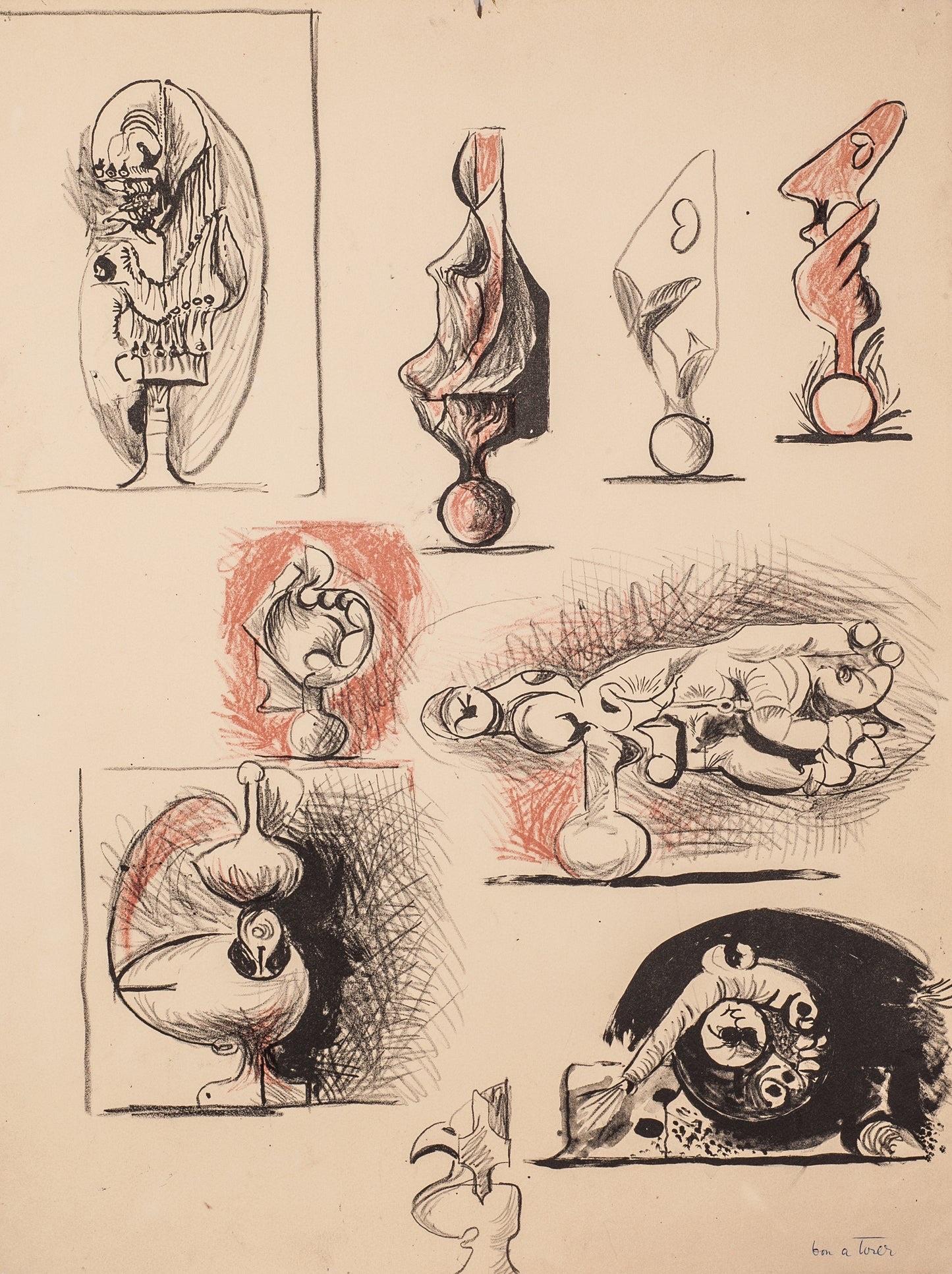 Artiste : Graham Sutherland

Médium : Lithographie originale, tirée du portfolio Un bestiaire et quelques correspondances, B.A.T, 1968 

Dimensions : 26 x 20 in, 66 x 50.8 cm