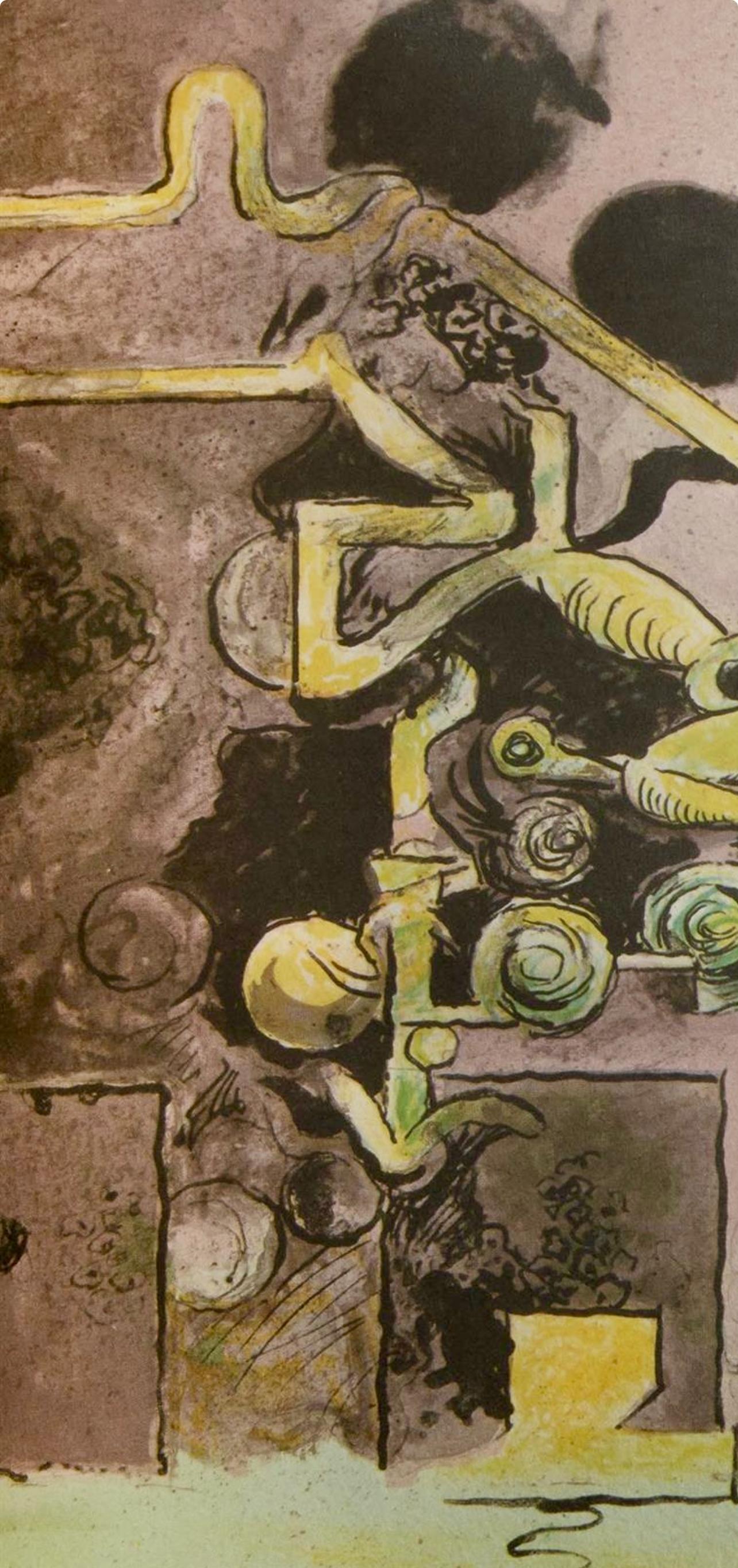 Sutherland, Composition, Ediciones Polígrafa, Redfern Gallery (after) - Brown Figurative Print by Graham Sutherland