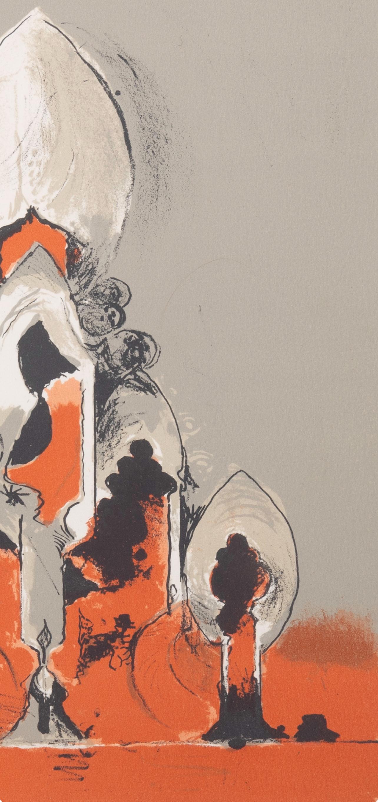 Sutherland, Composition, San Lazzaro et ses Amis, XXe Siècle (after) - Beige Abstract Print by Graham Sutherland