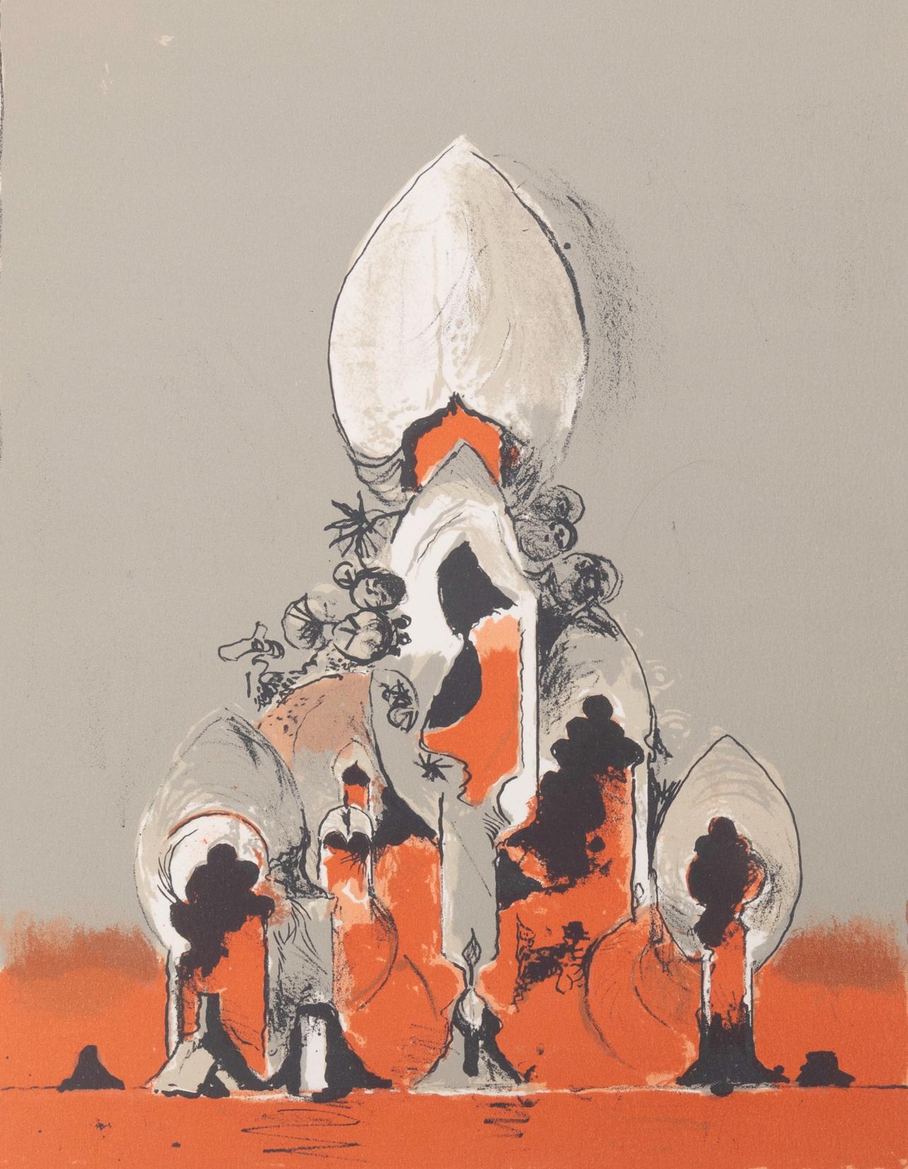 Graham Sutherland Abstract Print - Sutherland, Composition, San Lazzaro et ses Amis, XXe Siècle (after)