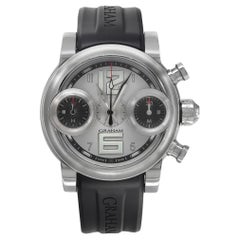 Used Graham Swordfish 46mm Steel Silver Dial Automatic Men Watch 2882