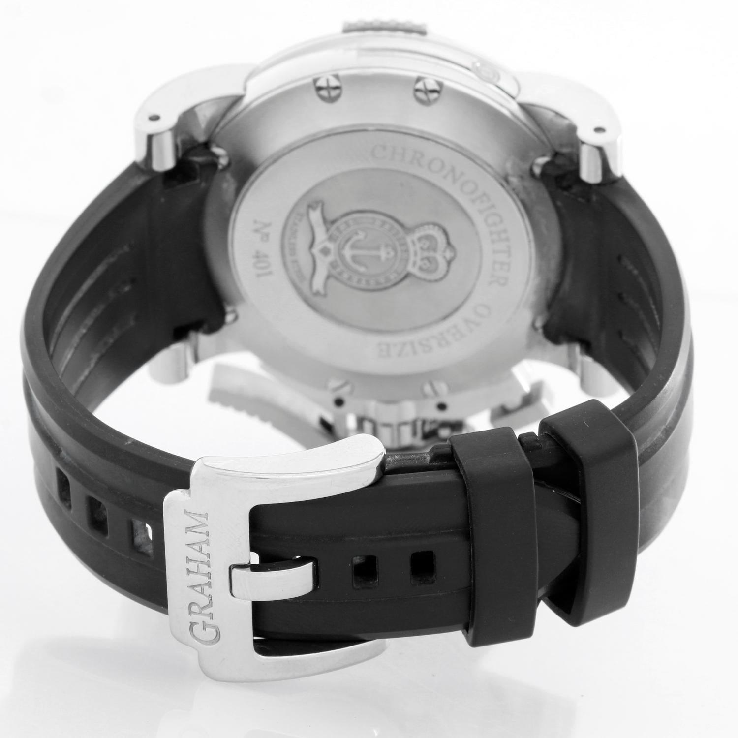 Graham Turbo Diver Chronograph Stainless Steel Men's Watch 2OVES.B15A In Excellent Condition In Dallas, TX