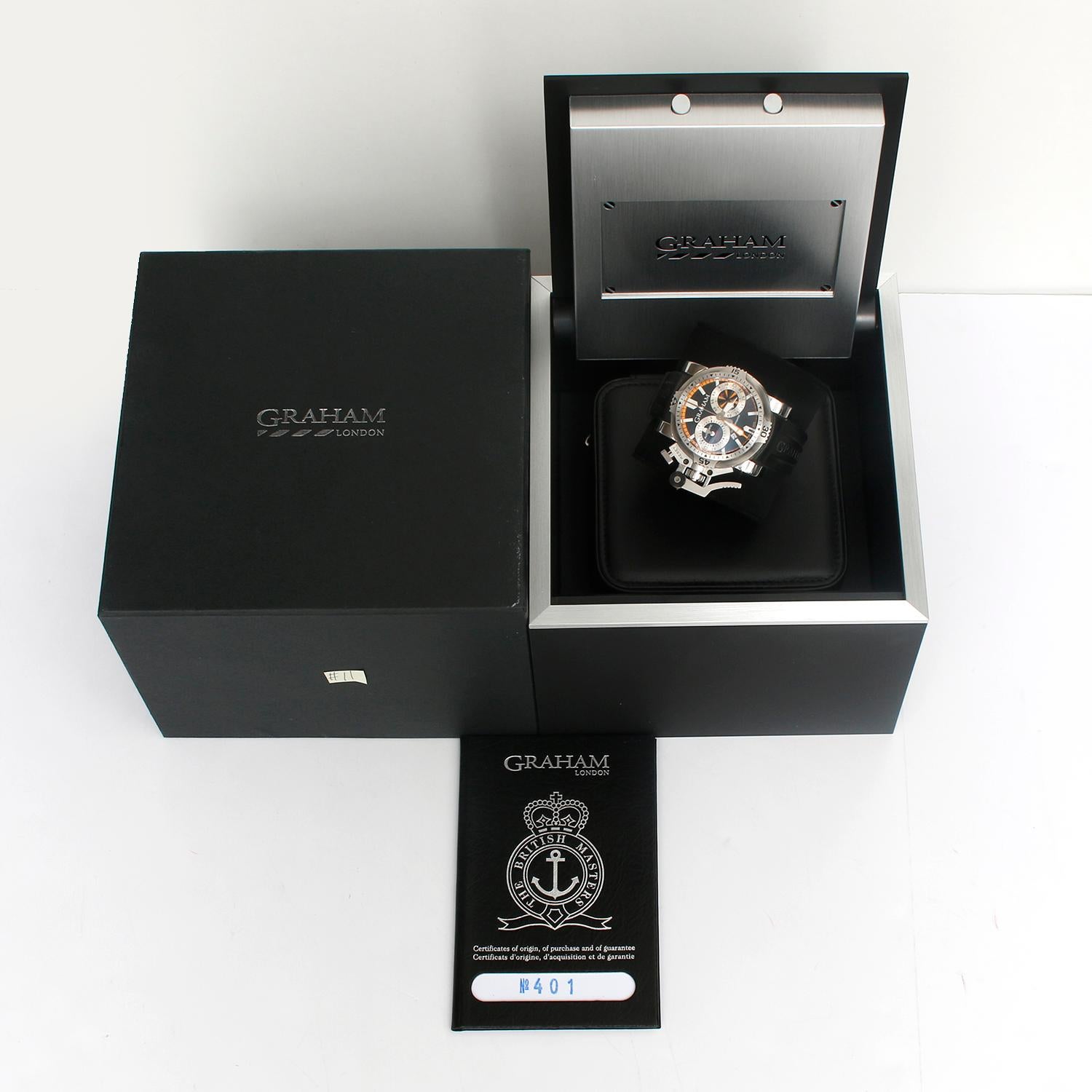 Graham Turbo Diver Chronograph Stainless Steel Men's Watch 2OVES.B15A 2