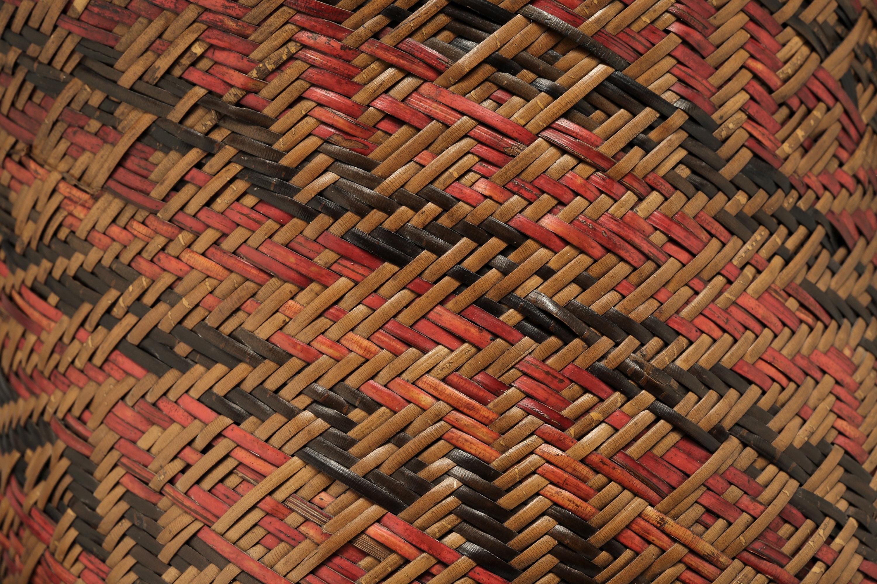 Hand-Crafted Grain Basket from Iban Dayak, Sarawak, Early 20th Century