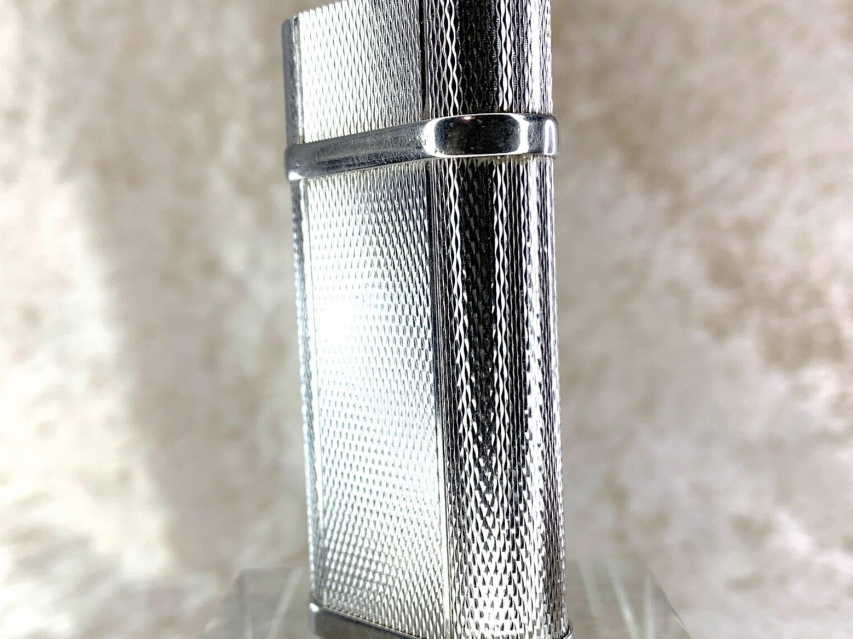 Le Must de Cartier Grain D'orge, Plata Platino Raro Encendedor Vintage 3