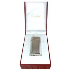 Le Must De Cartier Grain D'orge, accendino d'argento e platino, raro e vintage
