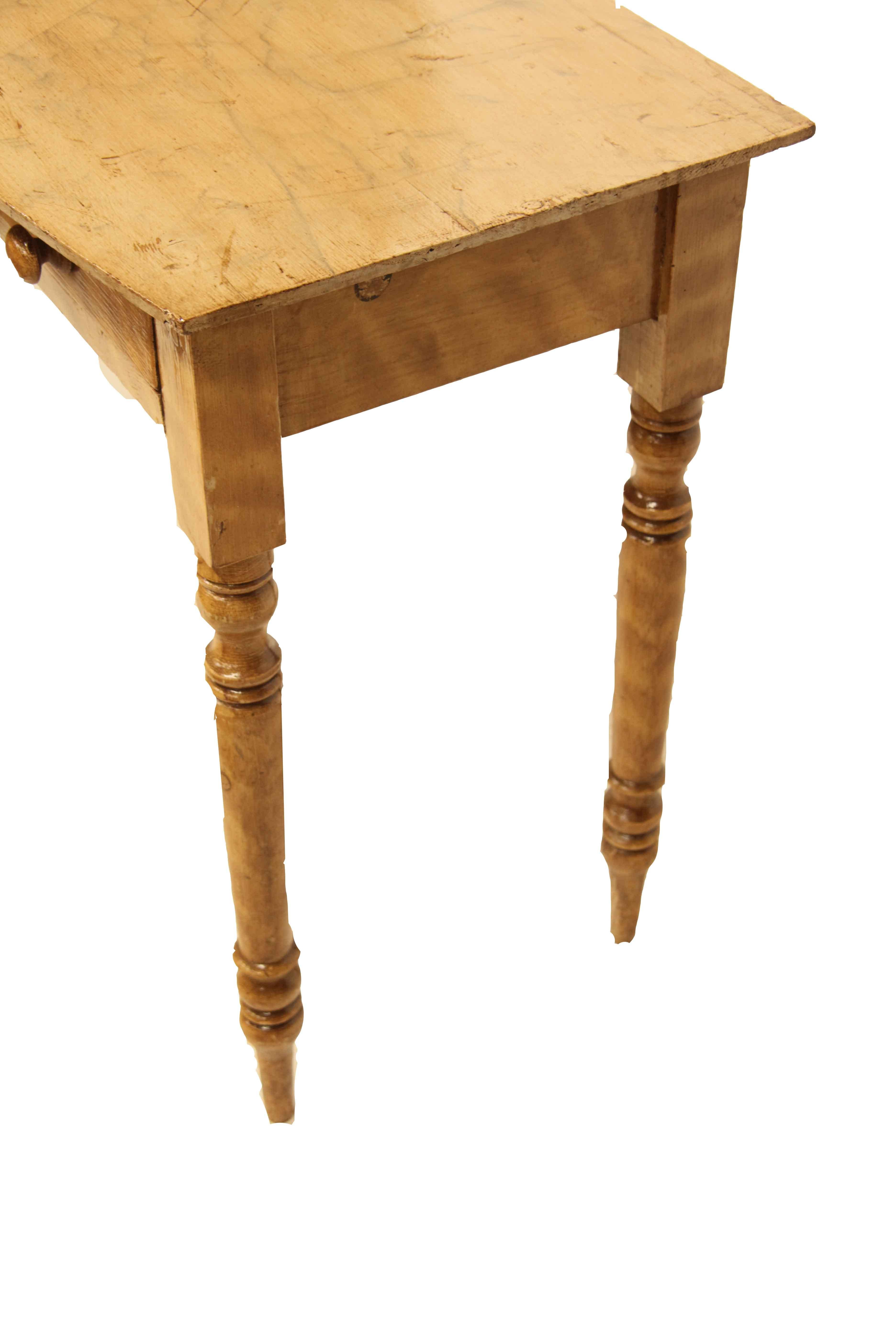 English Grain Painted Bow Front End Table For Sale