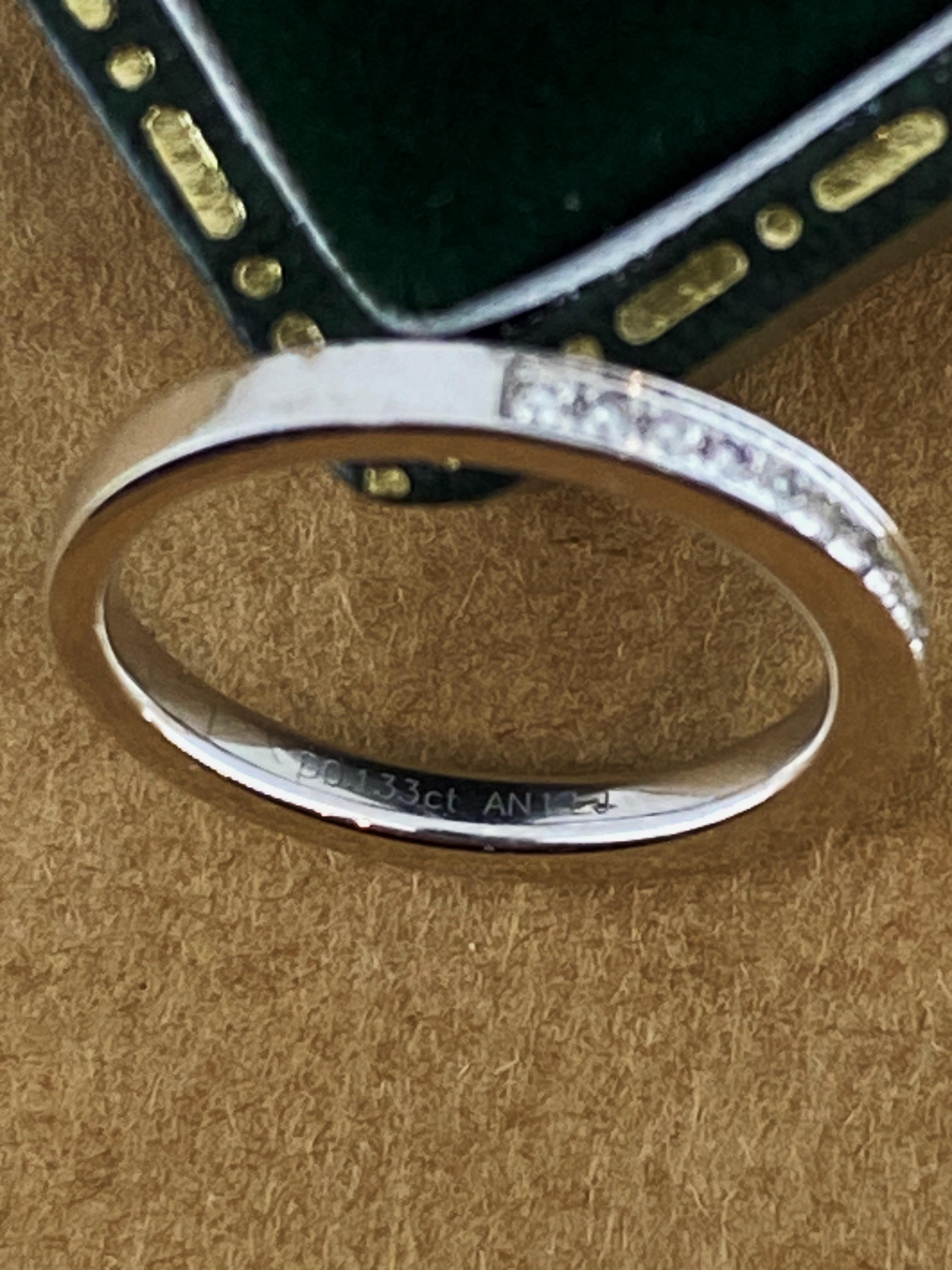 Bracelet demi-éternité en or blanc 18 carats serti de diamants (0,15 ct) G/VS Pour femmes en vente