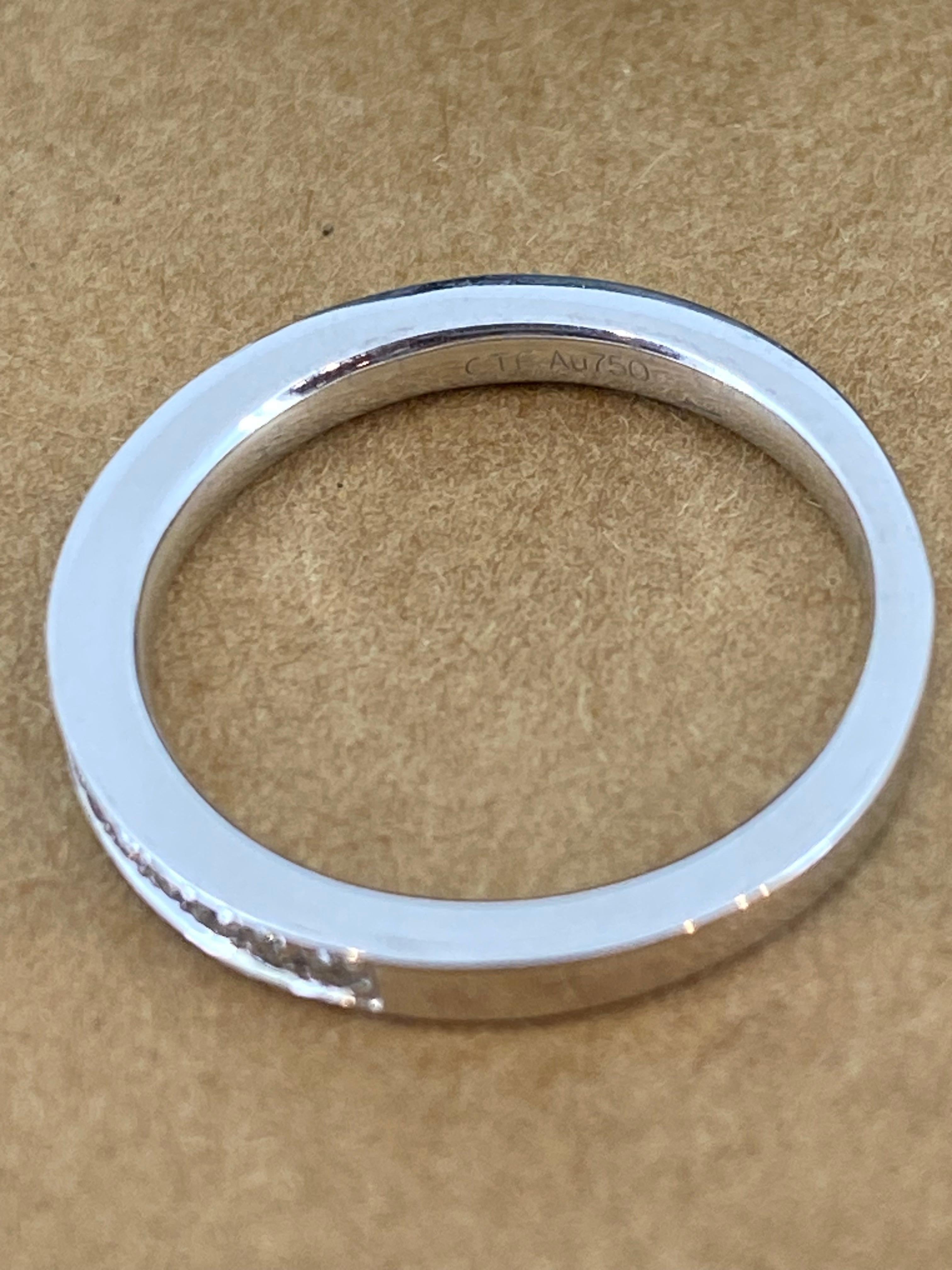 Bracelet demi-éternité en or blanc 18 carats serti de diamants (0,15 ct) G/VS en vente 2