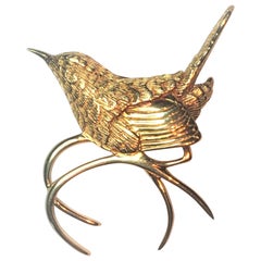 Grainger McKoy 18 Karat Carolina Wren Brooch