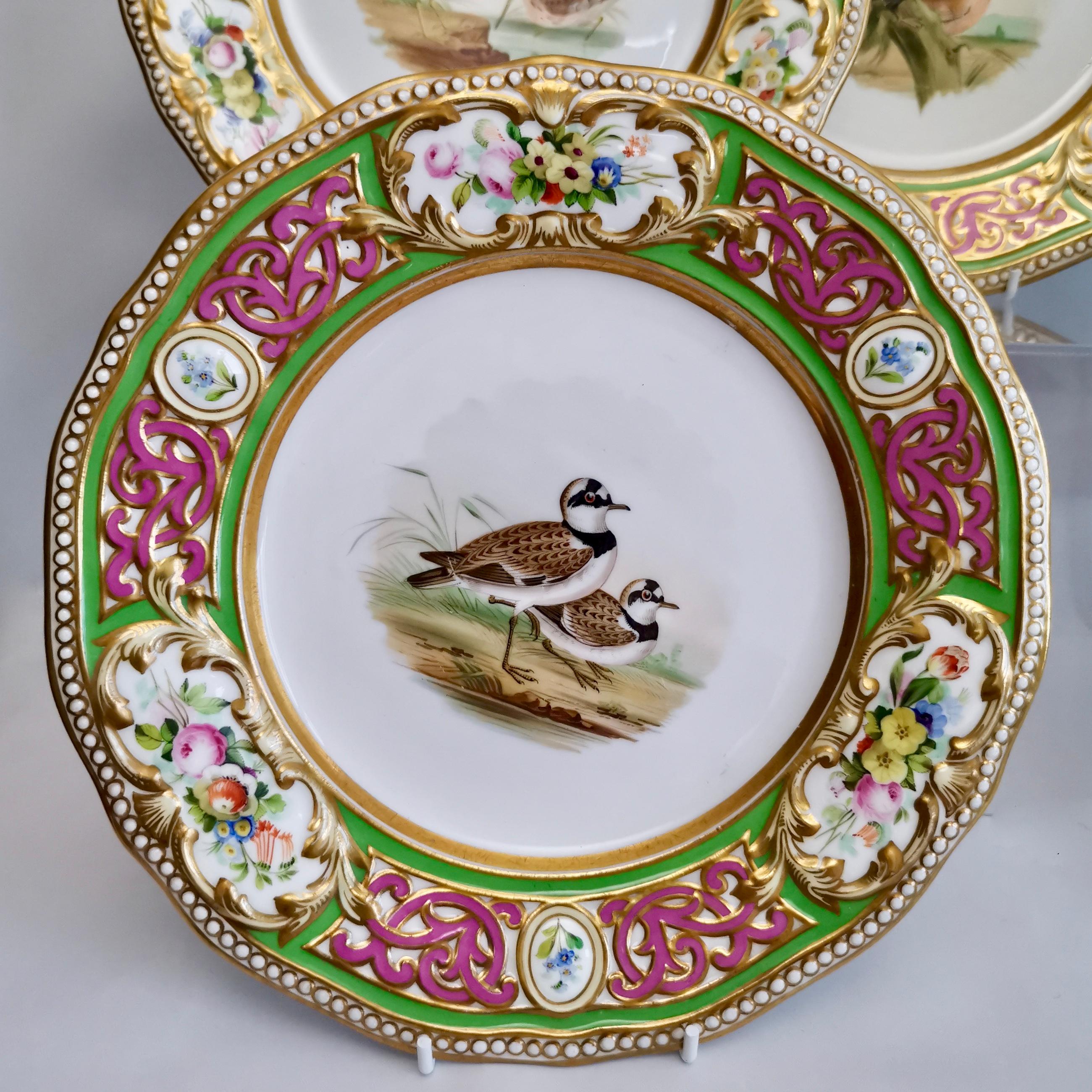 Grainger Worcester Porcelain Dessert Service, Persian Revival with Birds, 1855 3