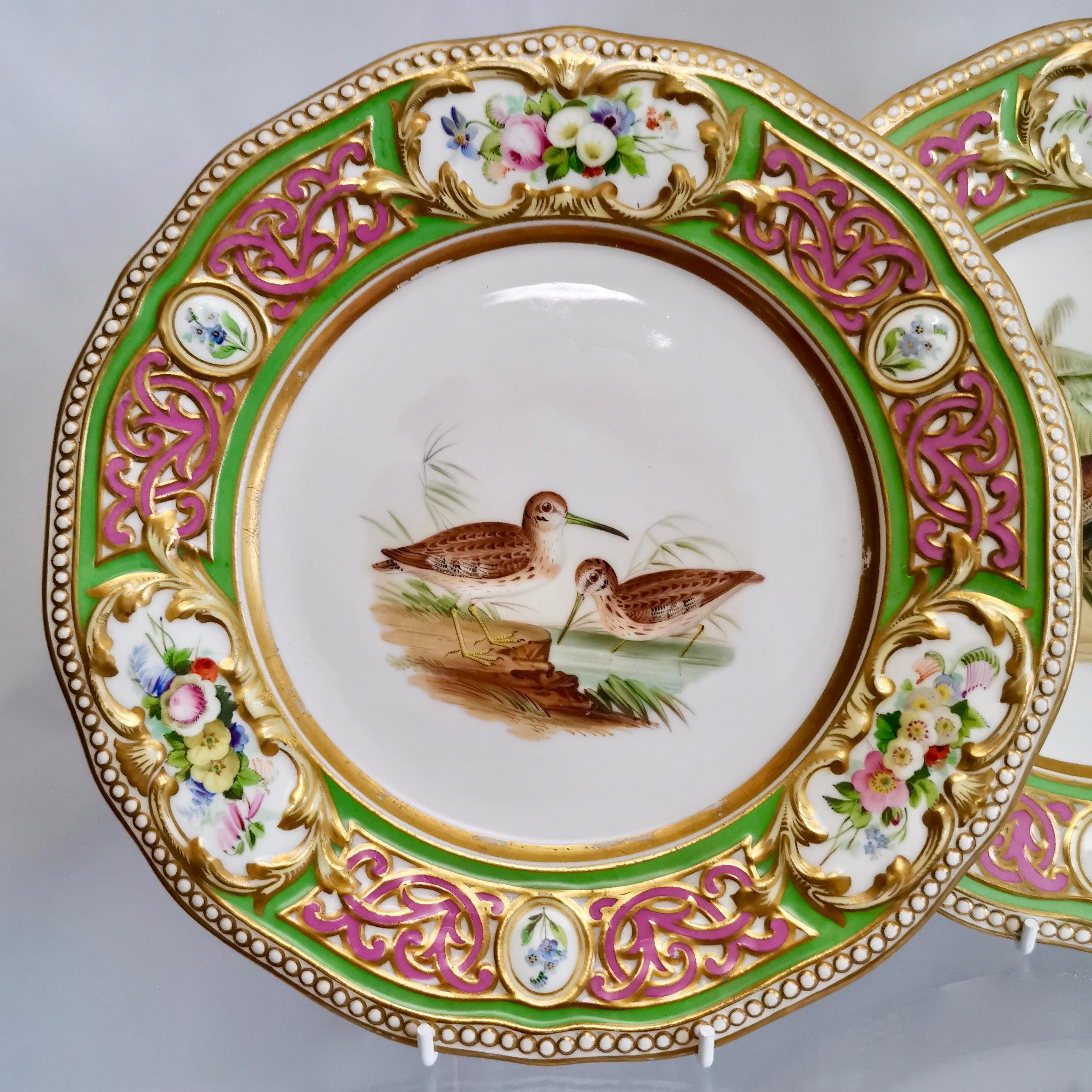 Grainger Worcester Porcelain Dessert Service, Persian Revival with Birds, 1855 5