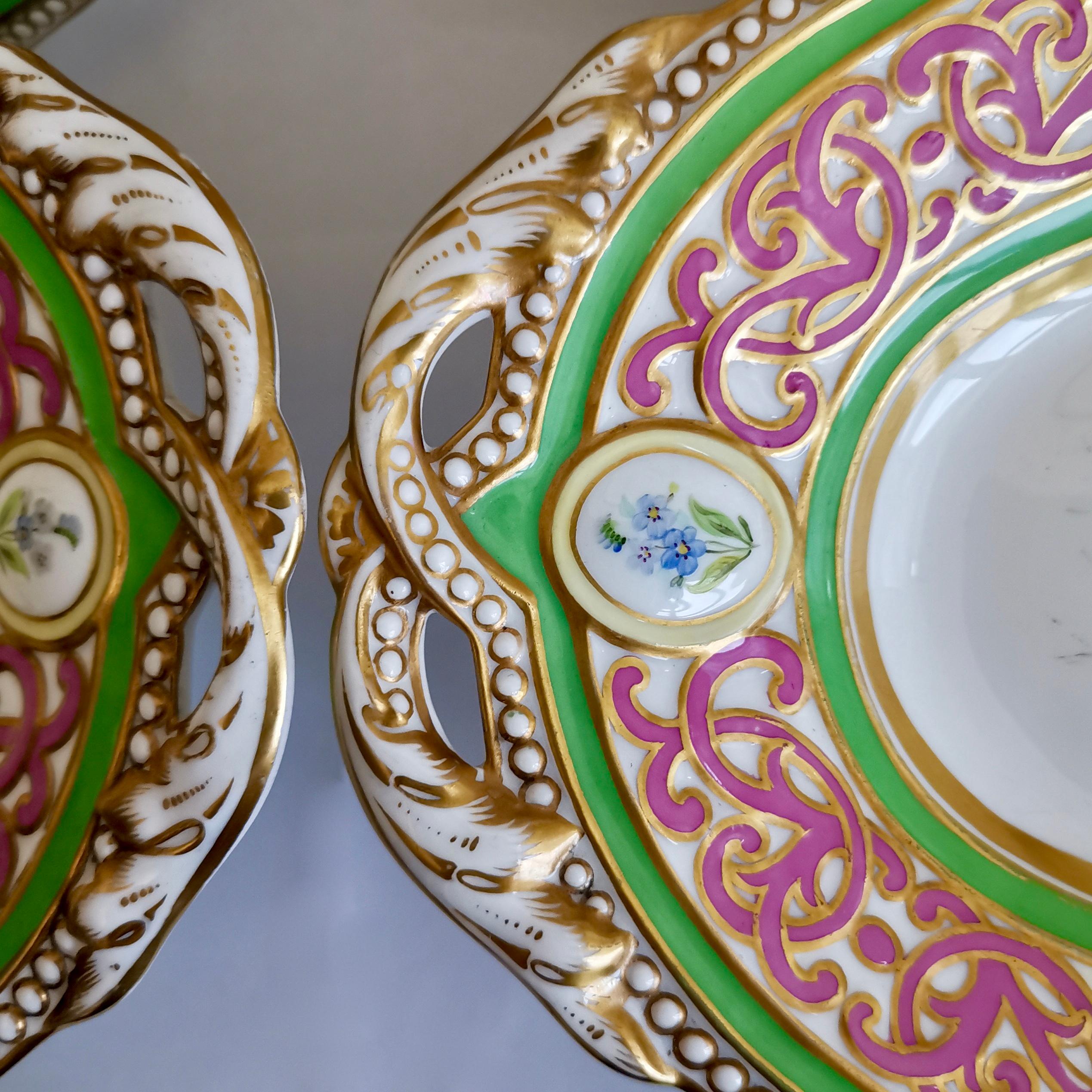 Grainger Worcester Porcelain Dessert Service, Persian Revival with Birds, 1855 9