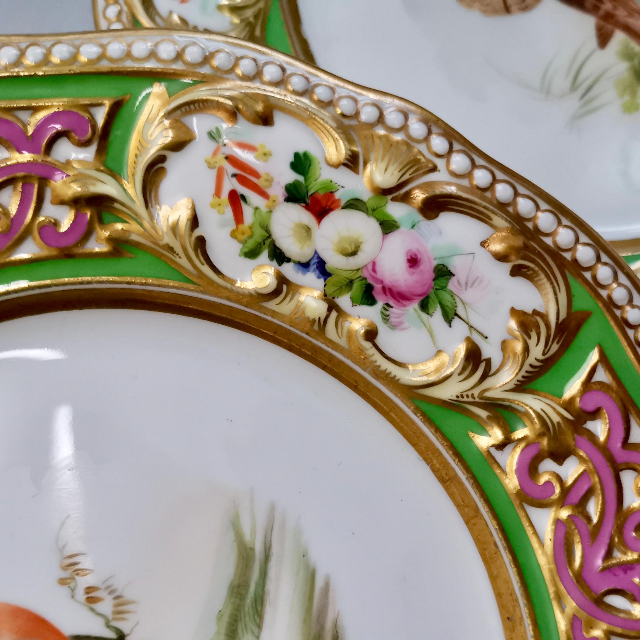 Grainger Worcester Porcelain Dessert Service, Persian Revival with Birds, 1855 10