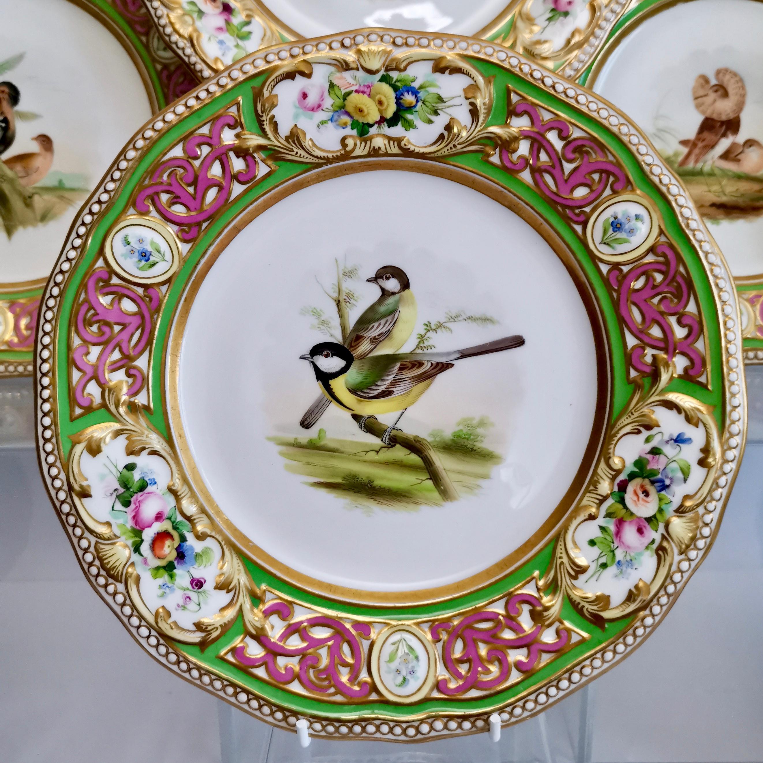 Grainger Worcester Porcelain Dessert Service, Persian Revival with Birds, 1855 2