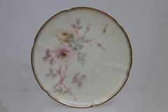 Grainger Worcester eight piece hand painted part dessert set pattern 3358