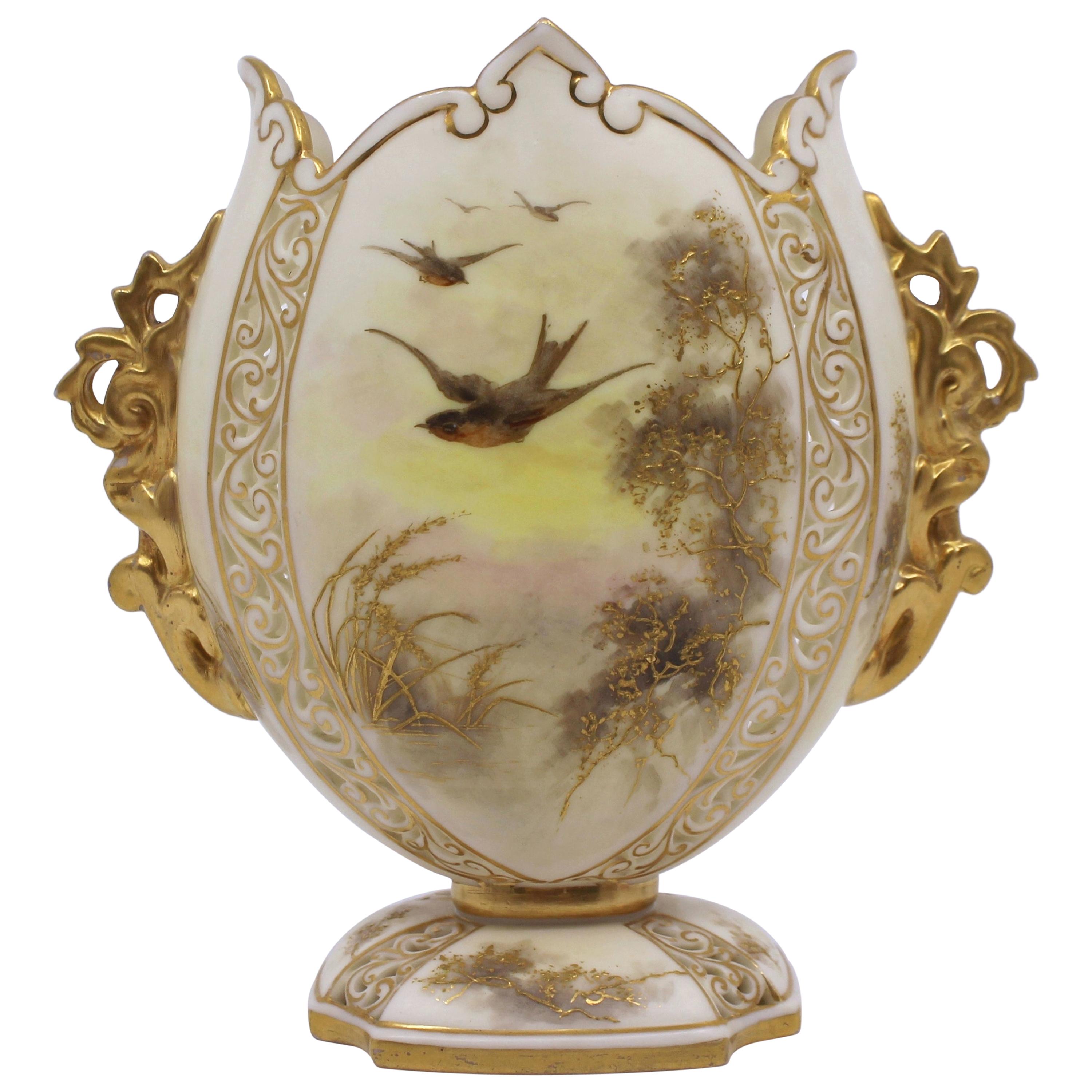 Grainger Worcester Royal China Works Blush Vase, 1892 For Sale