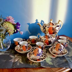 Grainger Worcester Tea Service, Orange Imari, Regency 1810