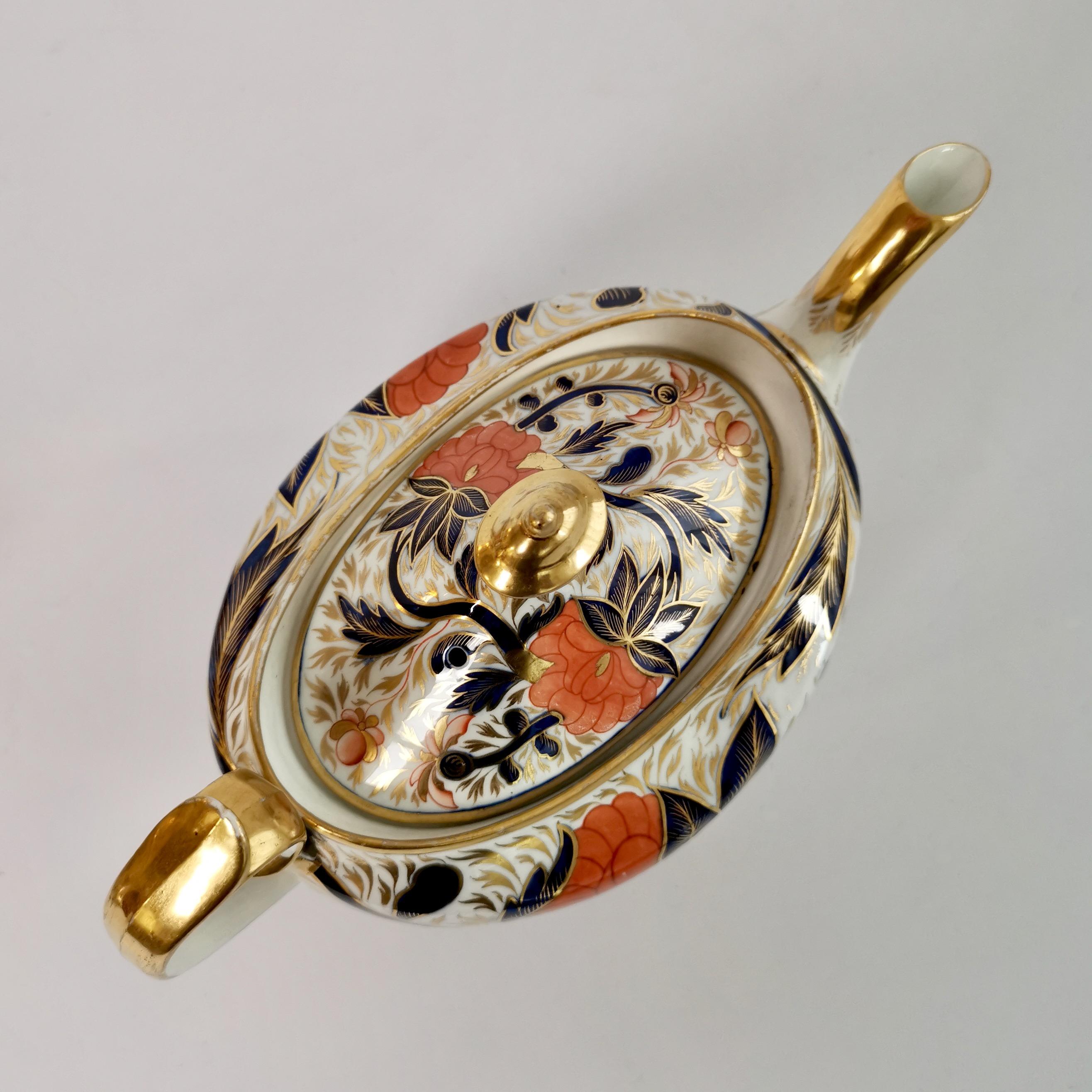 Grainger Worcester Tea Service, Orange Imari, Regency 1810 In Good Condition In London, GB