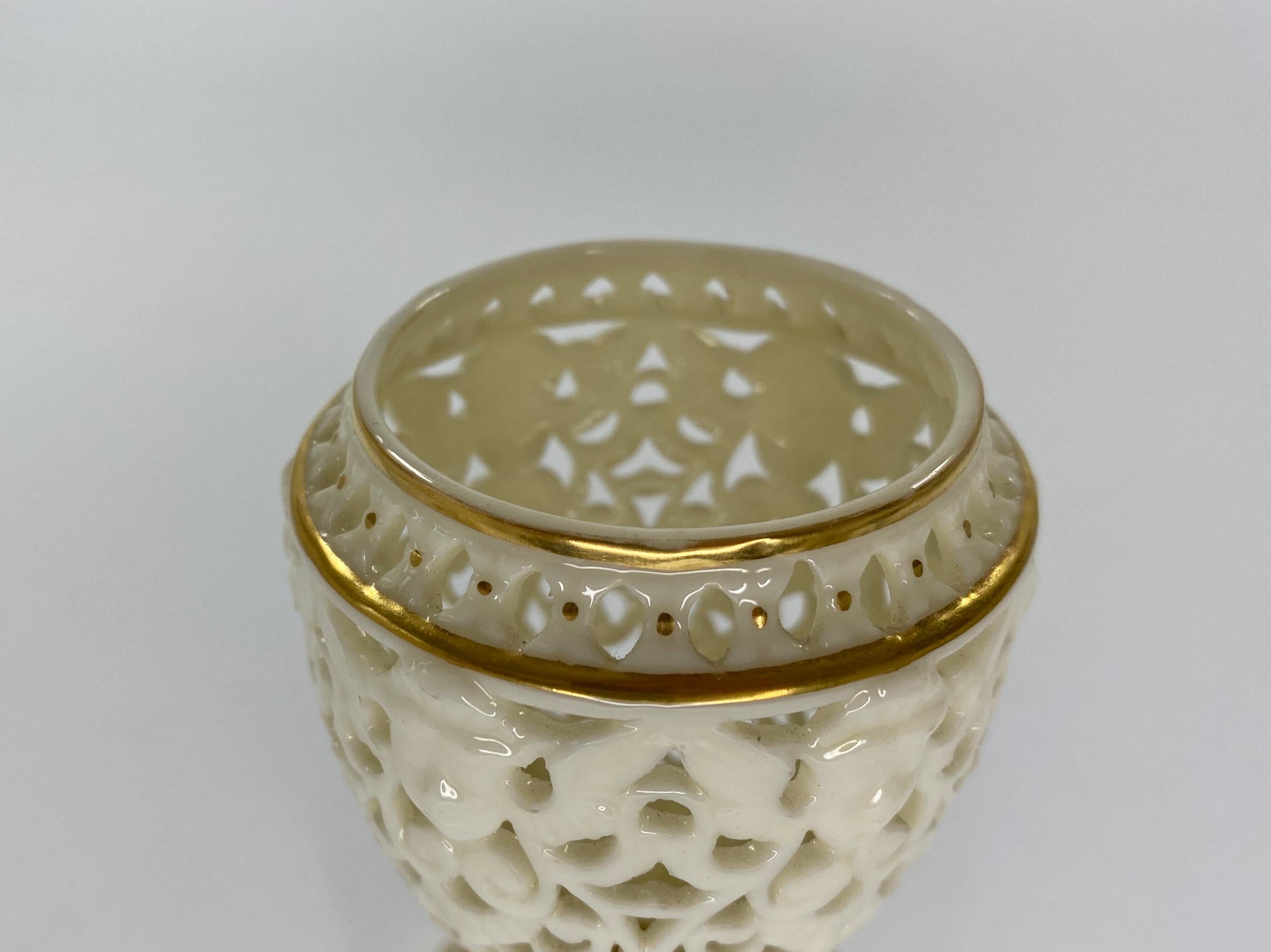 Late 19th Century Graingers Royal Worcester Porcelain Vase and Cover, c. 1890