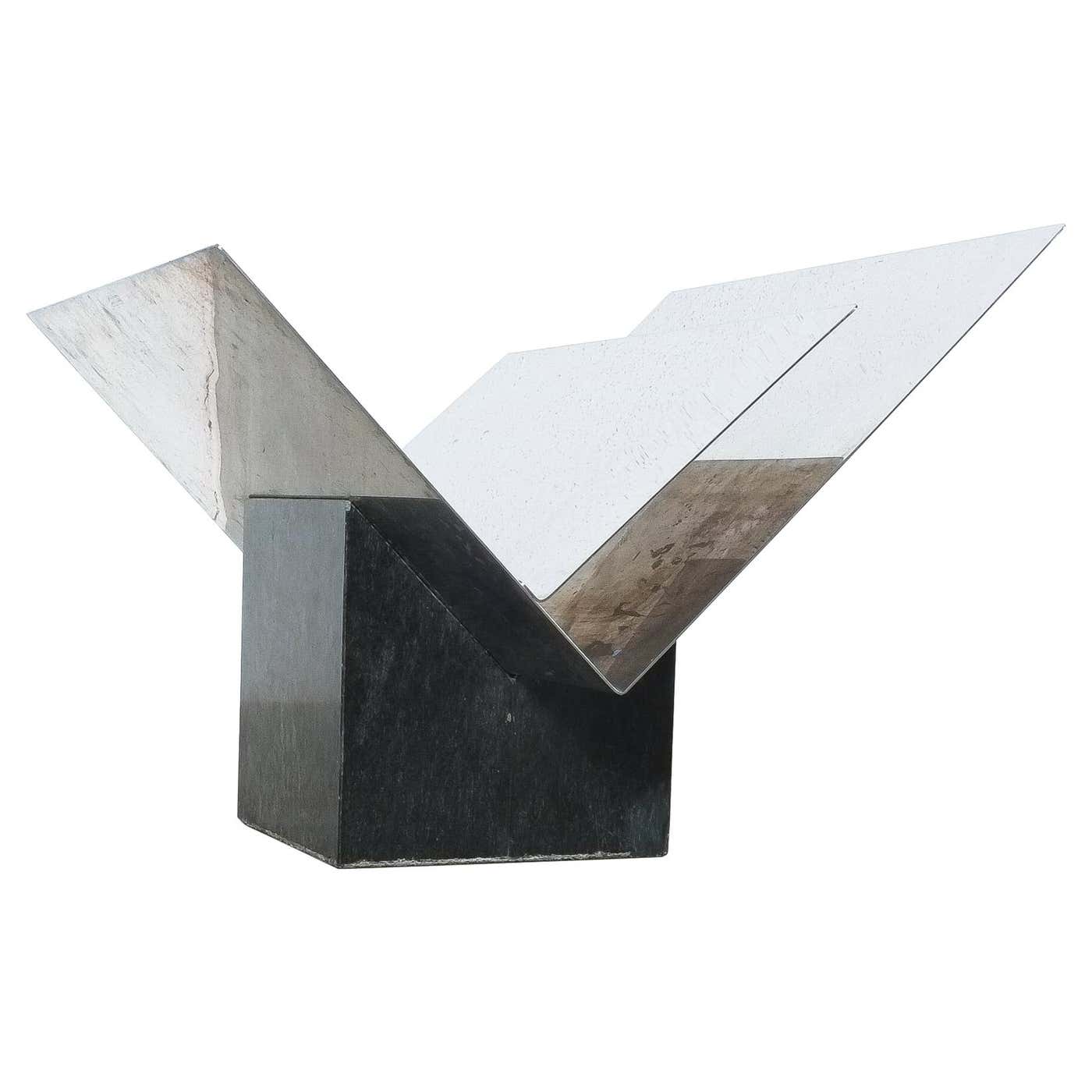 Gramigna and Mazza Magazine Rack Marble Steel, 1970 For Sale at 1stDibs ...