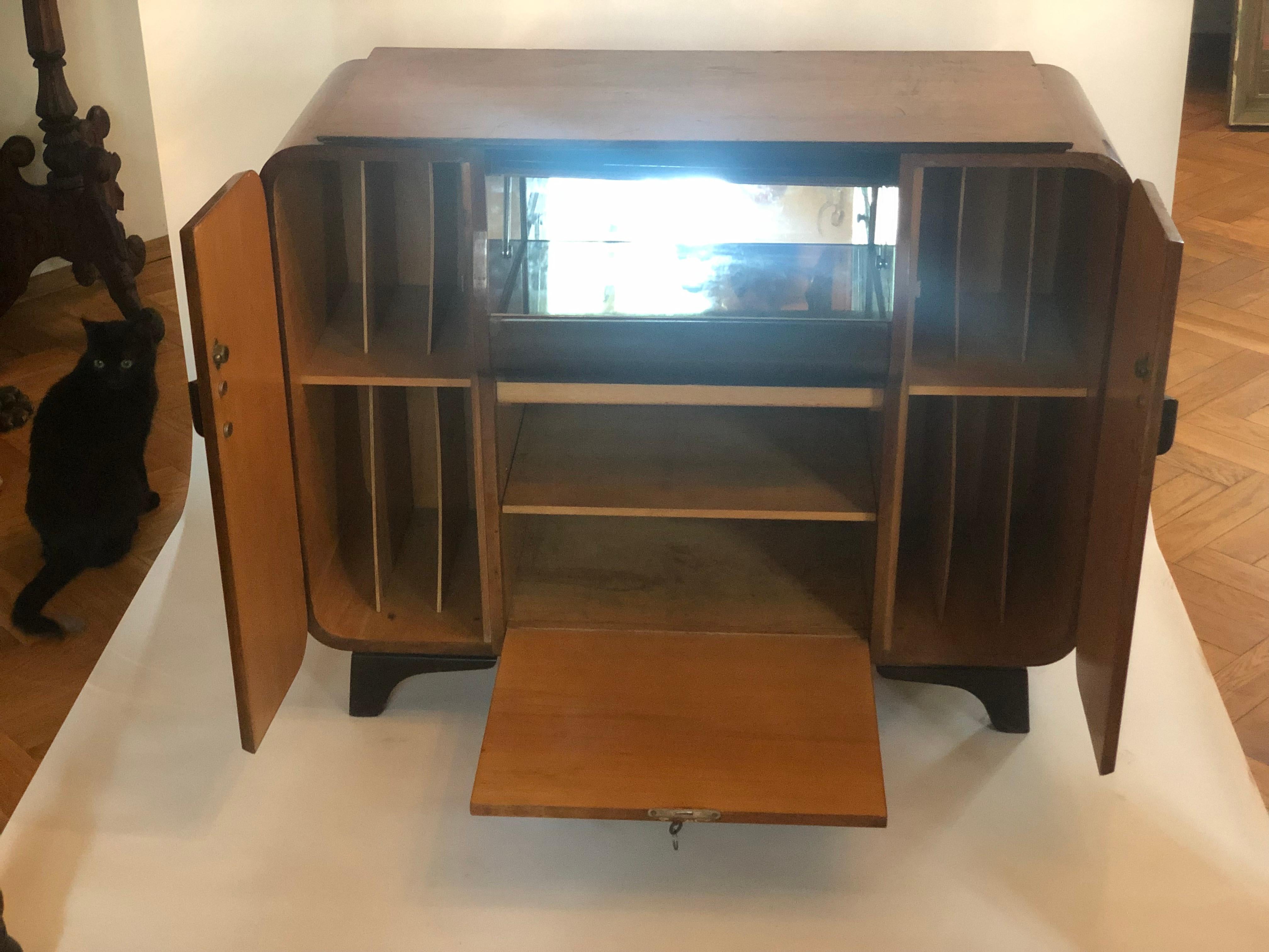 Modern Gramophone Cabinet designed by Jindrich Halabala 1930's