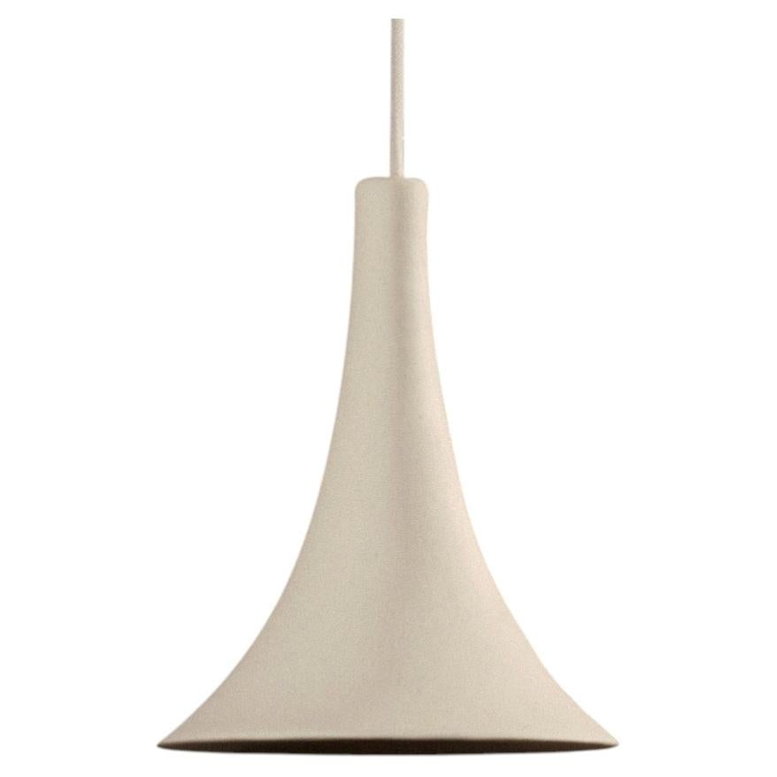 Ciondolo a forma di grammofono: lampada da 6" in porcellana, ceramica fatta a mano, luce calda e d'atmosfera