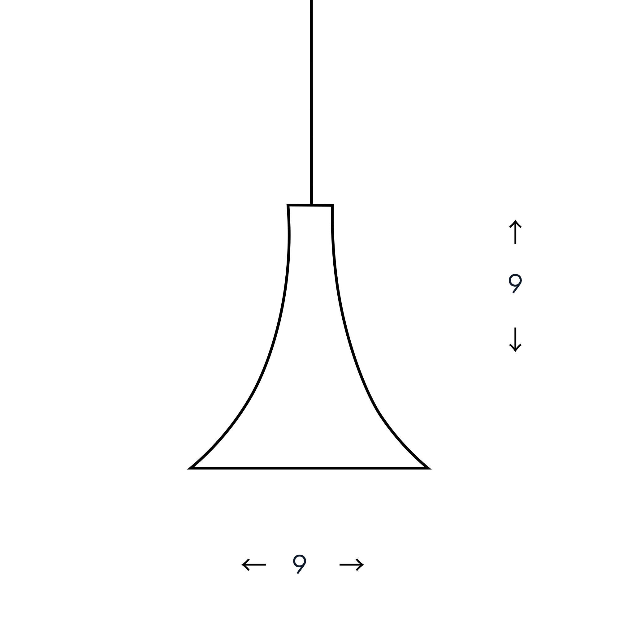 Colgante Gramófono: Iluminación de porcelana de 9
